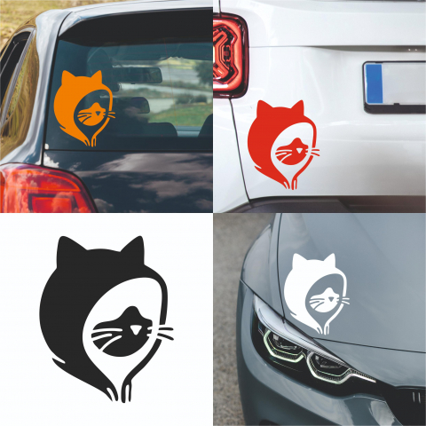 Stickere auto pentru fete - Sticker Auto - Pisica misterioasa