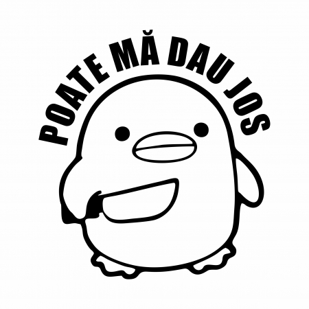 Sticker Auto - Poate ma dau jos ratusca [1]