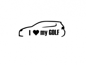 Sticker Auto - I Love My Golf [1]