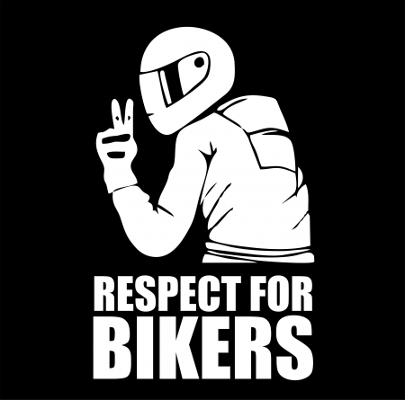 Sticker Auto - Respect for bikers 2 [2]
