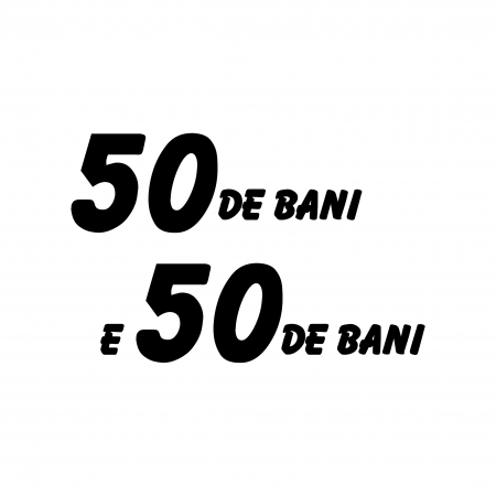 Stickere Print & Cut - Sticker Auto Rezervor - 50 de bani e 50 de bani