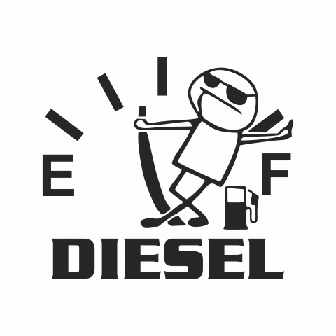 Sticker Auto rezervor - Diesel [1]