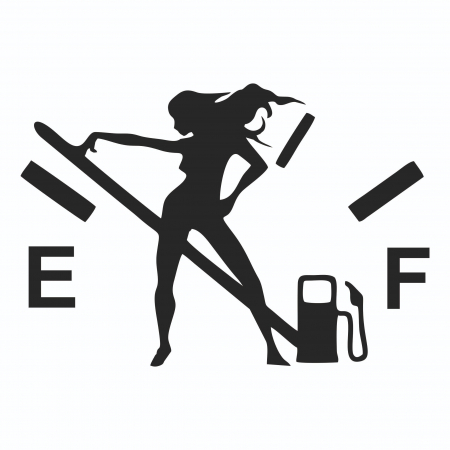 Sticker Auto - Rezervor Femeie [1]