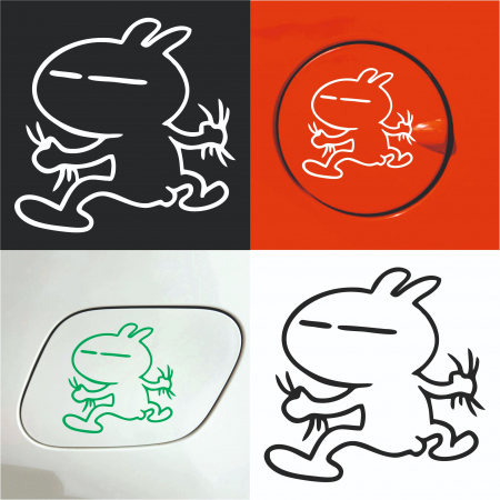 Stickere auto rezervor - Sticker Auto rezervor - Iepure