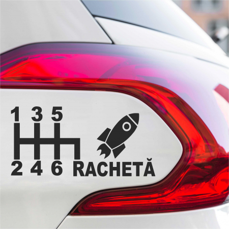Mesaje - Sticker Auto - Schimbator R de la Racheta