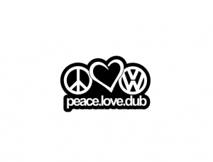 Volkswagen - Sticker Auto - Peace Love Dub