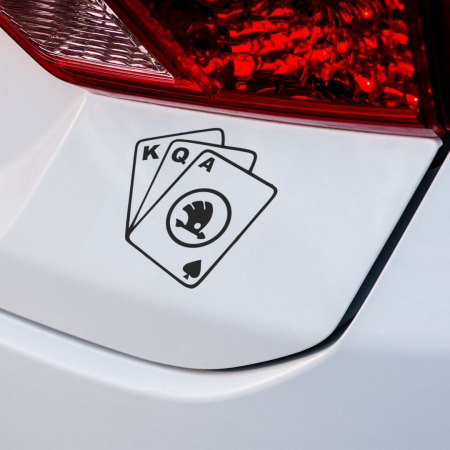 Stickere Marci Auto - Sticker Auto - SKODA carti de joc