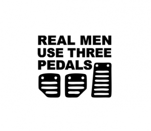 Stickere Auto - Sticker Auto - Real Men Use Three Pedals