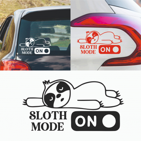 Stickere Auto - Sticker Auto - Sloth mode on