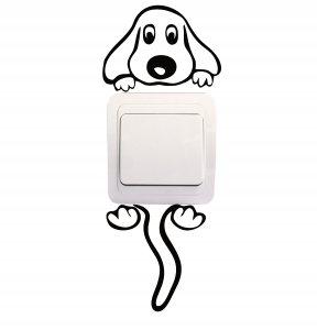 Stickere Intrerupatoare - Sticker Decorativ Intrerupator - Caine