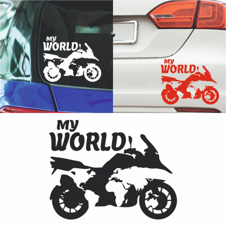 Stickere Moto - Sticker Moto - My world