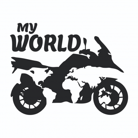 Sticker Moto - My world [1]