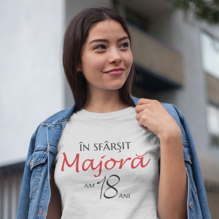 Tricouri Personalizate - Tricou - 18 ani - In sfarsit majora am 18 ani