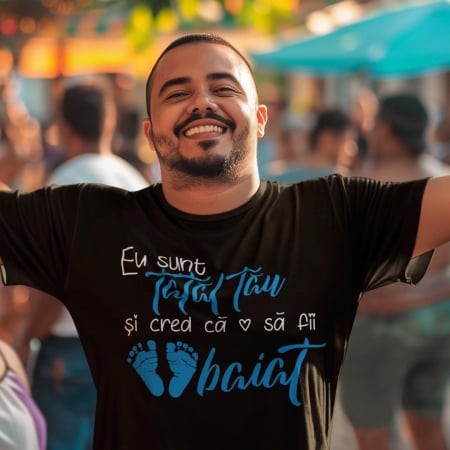 Tricouri Gender Reveal - Tricou Gender reveal - Eu sunt tatal tau si cred ca o sa fii ...