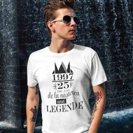 Tricouri Personalizate - Tricou Personalizat Aniversar - 25 De Ani De La Nasterea Unei Legende