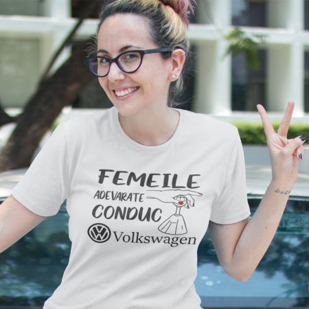 Tricouri Auto - Tricou Personalizat Auto - Femeile Adevarate Conduc Volkswagen