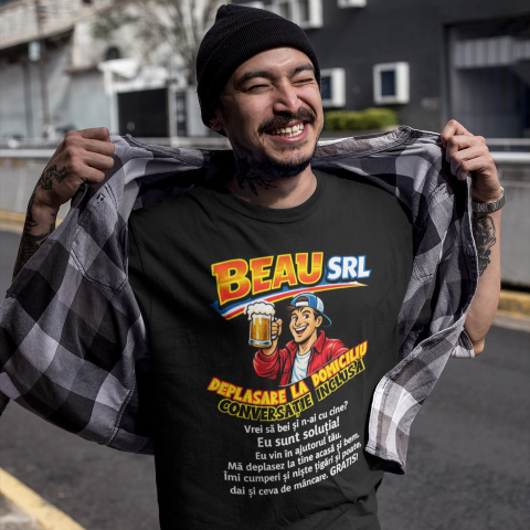 Tricouri Meme - Tricou personalizat - Beau SRL Vrei să bei și n-ai cu cine? Eu sunt soluția!