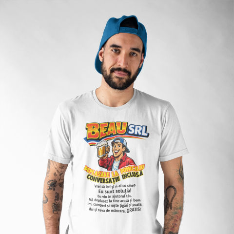 Tricou personalizat - Beau SRL Vrei să bei și n-ai cu cine? Eu sunt soluția! [1]