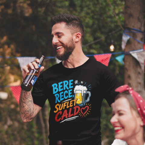 Tricouri Meme - Tricou personalizat - Bere rece, suflet cald
