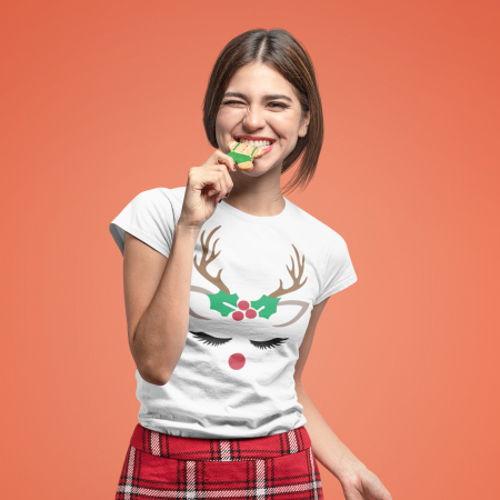 Tricouri Craciun - Tricou Personalizat Craciun - Reindeer Lady