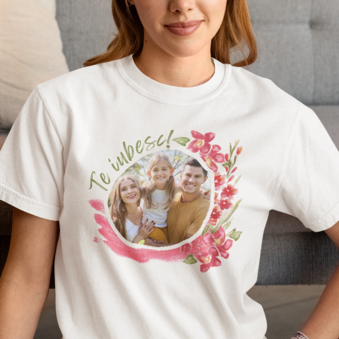 Tricou Personalizat cu poza - Te iubesc [1]