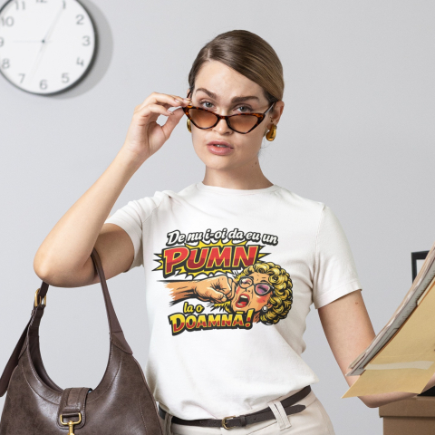 Tricouri Meme - Tricou personalizat - De nu i-oi da eu un pumn la o doamnă