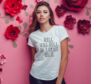 Tricouri Funny - Tricou Personalizat Funny - Hell Was Full