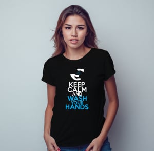 Tricouri #stamacasa - Tricou Personalizat #stamacasa - Keep Calm And Wash Your Hands