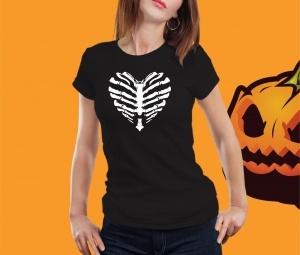 Cadouri De Sezon - Tricou Personalizat Halloween - Bone Heart