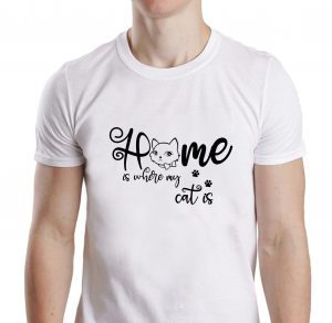 Tricouri Pisici - Tricou Personalizat - Home Is Where My Cat Is