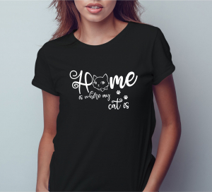 Tricou Personalizat - Home Is Where My Cat Is [1]