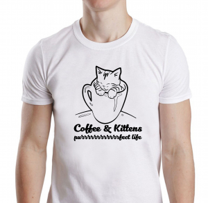 Tricouri Pisici - Tricou Personalizat - Coffe And Kittens Purrfect