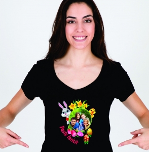 Tricou Personalizat de Paste cu Poza - Paste fericit! [1]
