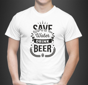 Tricou Personalizat - Save Water Drink Beer [1]