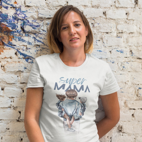 Tricouri Pentru Mama si Tata - Tricou Personalizat - Super Mama