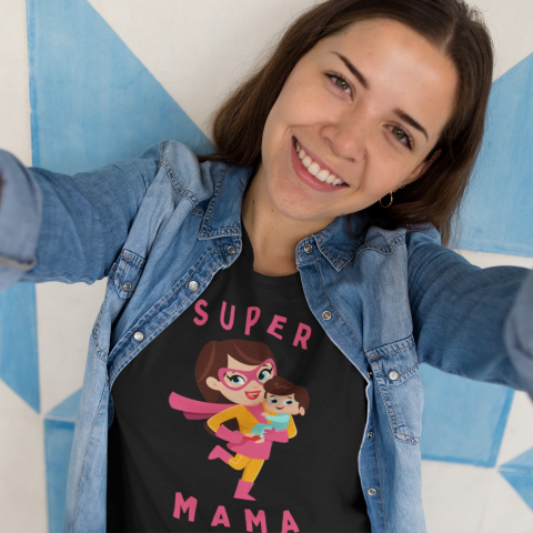 Tricouri Pentru Mama si Tata - Tricou Personalizat - Super mama
