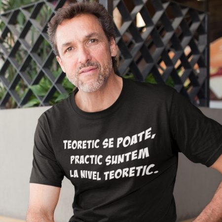 Tricouri Funny - Tricou Personalizat - Teoretic se poate practic suntem la stadiul de teoretic