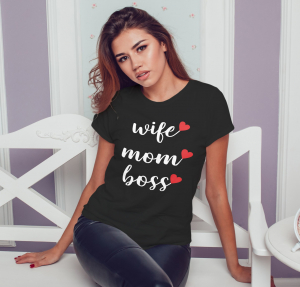 Tricou Personalizat - Wife Mom Boss [1]