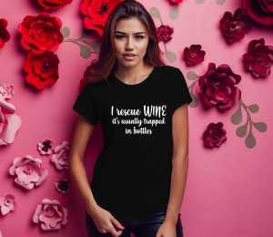 Tricou Petrecerea Burlacitelor - I Rescue Wine [1]