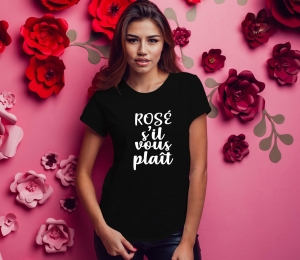 Tricouri Petrecerea Burlacitelor - Tricou Petrecerea Burlacitelor - Rose S'il Vous Plait