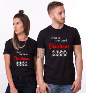 Set 2 Tricouri Cuplu Craciun Personalizate - My Greatest Christmas Gift   [2]