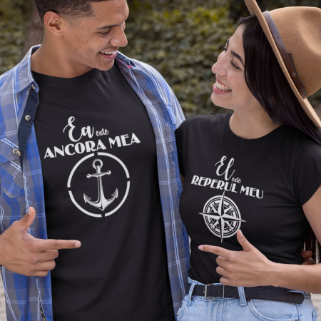 Set 2 Tricouri Cuplu Personalizate - Ancora si reperul   [1]