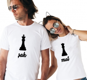 Set 2 Tricouri Cuplu Personalizate - Sah Mat   [1]