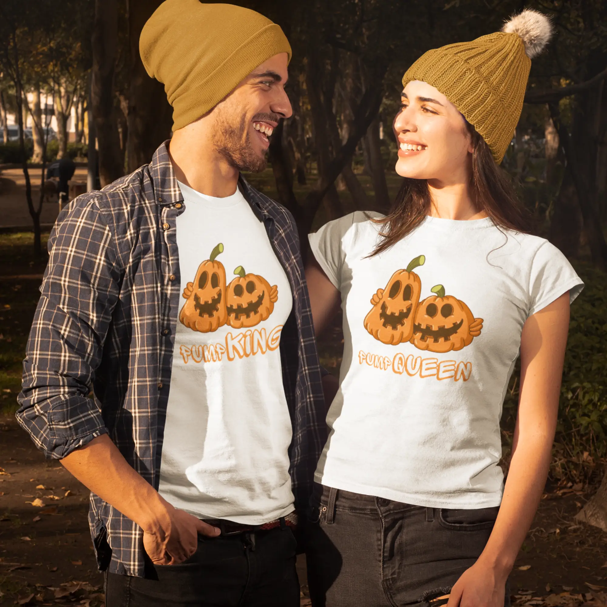 Set 2 Tricouri Cuplu Personalizate Halloween - PumpKing / PumpQueen   [1]