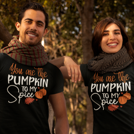Tricouri Halloween - Set 2 Tricouri Cuplu Personalizate Halloween - You are the pumpkin to my spice  