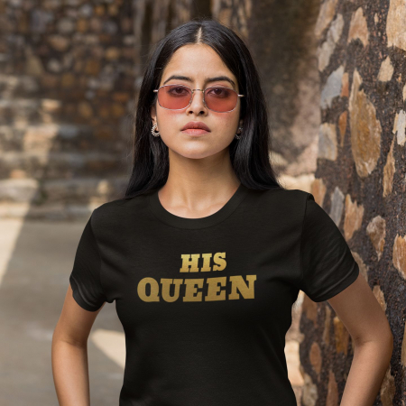 Lichidari de stoc - Promotie Tricou Dama XL Personalizat - His Queen