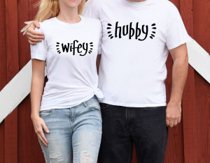 Tricouri Cuplu Personalizate - Hubby / Wifey [0]