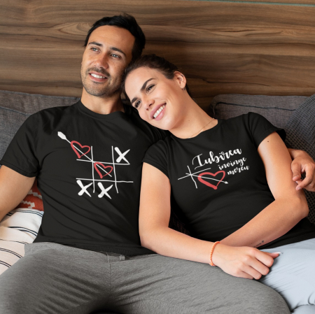 Set 2 Tricouri Cuplu Personalizate - Iubirea invinge mereu   [1]