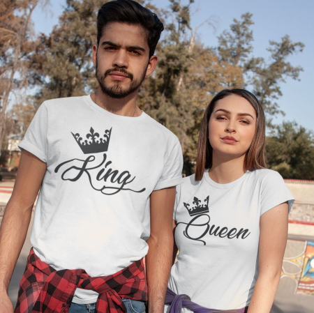 Tricouri Cuplu Personalizate - King / Queen [0]