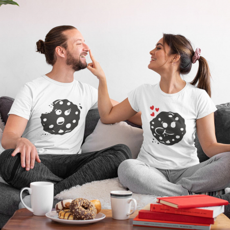 Set 2 Tricouri Cuplu Personalizate - Prajituri   [1]